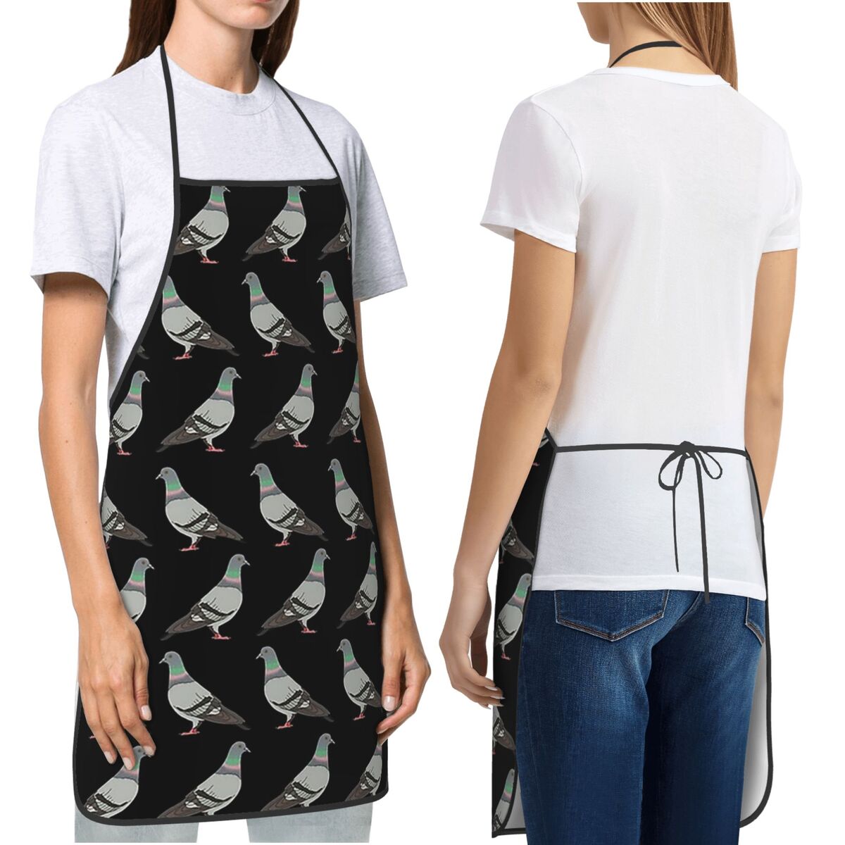 Kitchen Baking Background - Pigeon Walk 2020, Black Background Aprons
