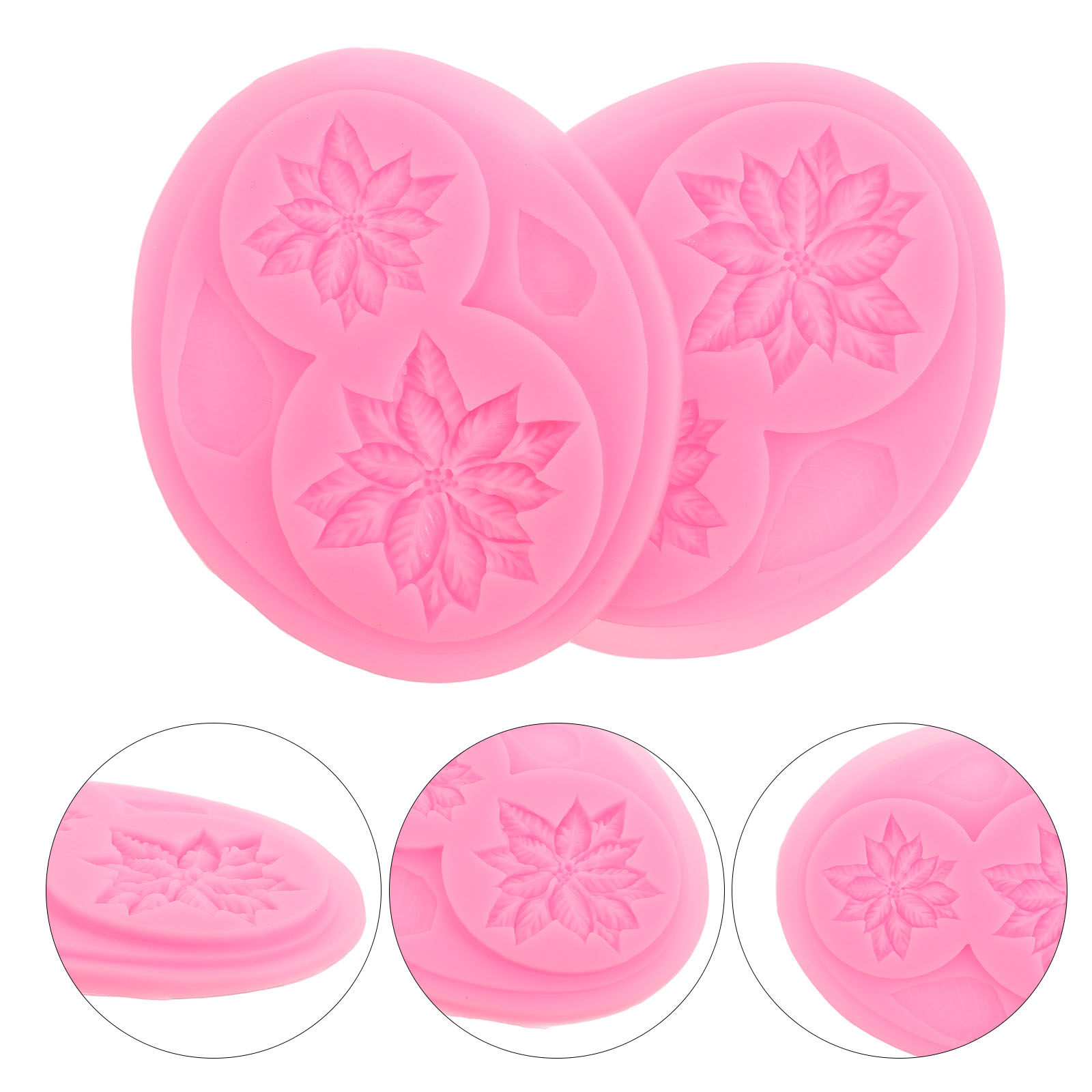 Silicone Cake Mold - 2Pcs Floral Silicone Molds for Cake