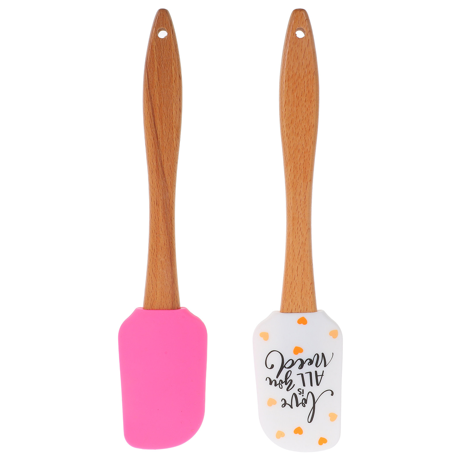 Kitchen Baking Utensils - 2Pcs Valentine's Day Heart Design Silicone