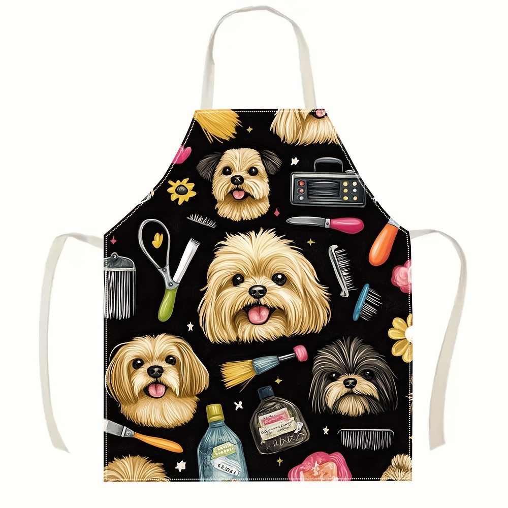 Kitchen Baking Background - 1pc Funny Dog Groomer Apron with
