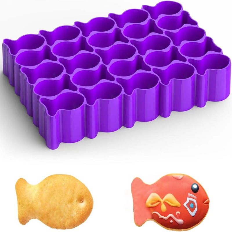 Mini Kitchen Baking - New 25 Grids Fish Biscuit Cutting