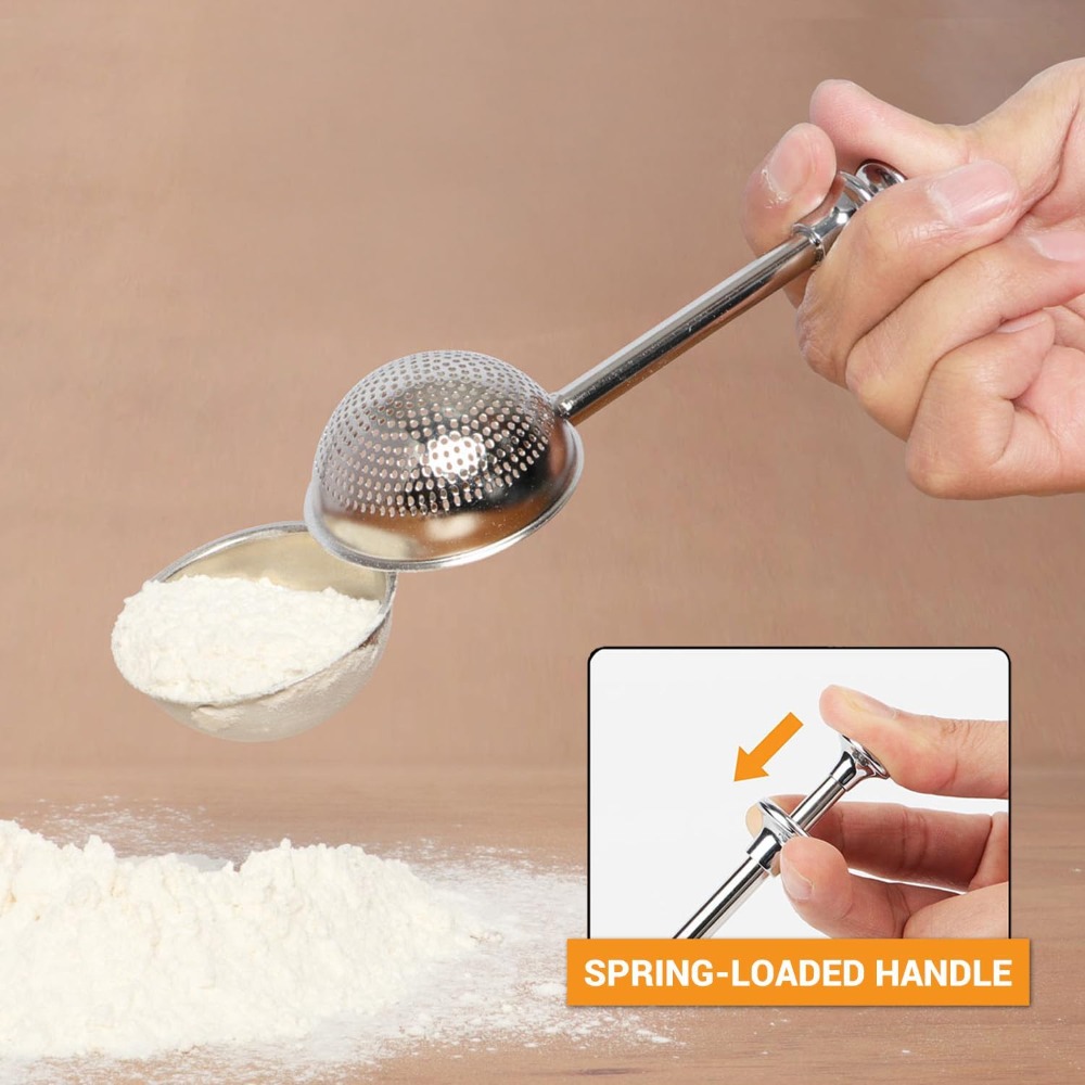Baking Powder Kitchen - Stainless Steel Flour Duster Sugar Shaker