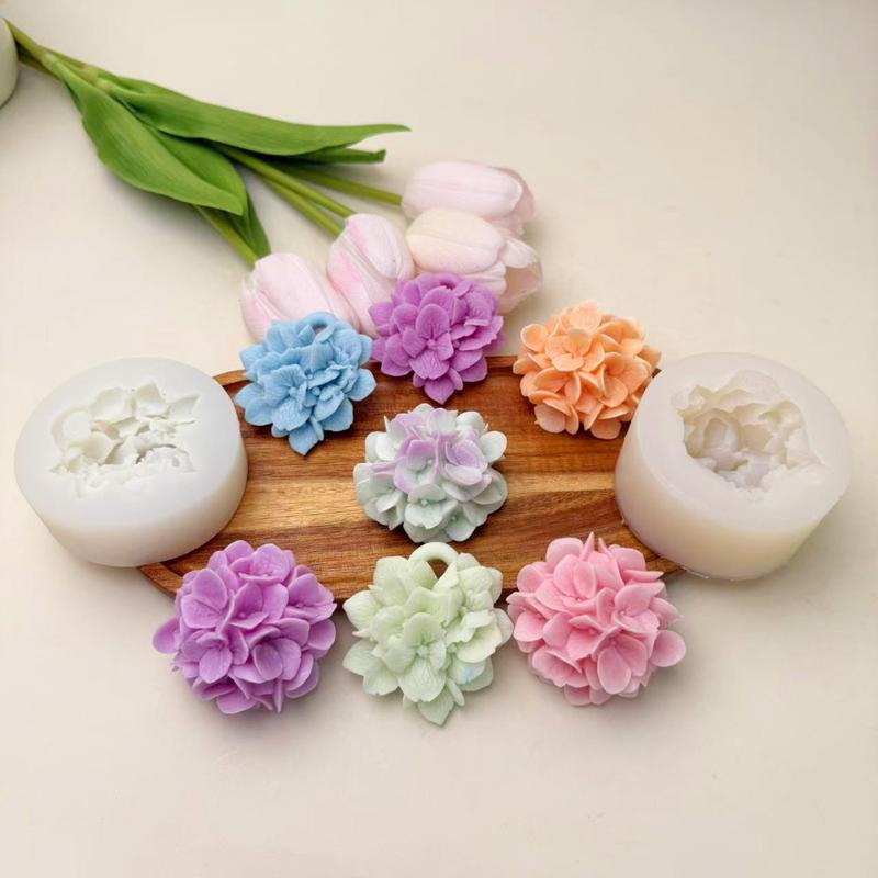 Kitchen Baking Decor - ●Hydrangea Flower Silicone Mold DIY Aromatherapy