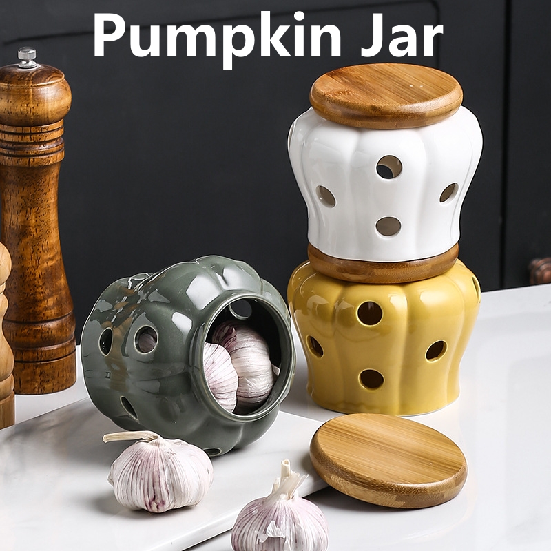 Kitchen Bank - Pumpkin Jar with Lid Hollow Out