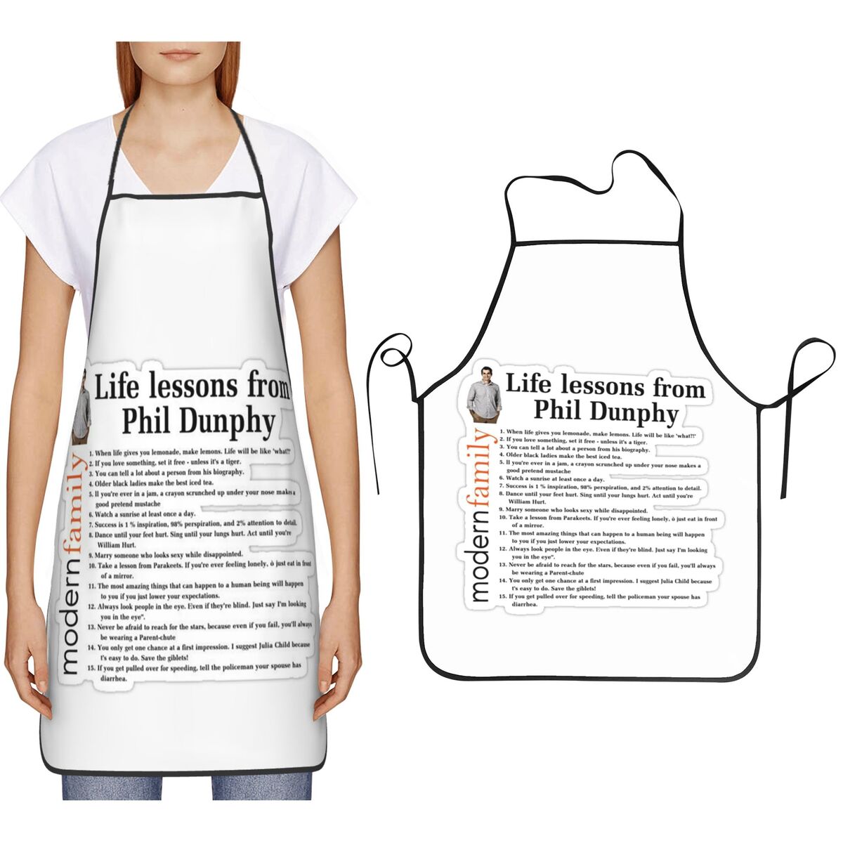 Kitchen And Baking Life - Life Lessons Phil Dunphy Aprons Chef