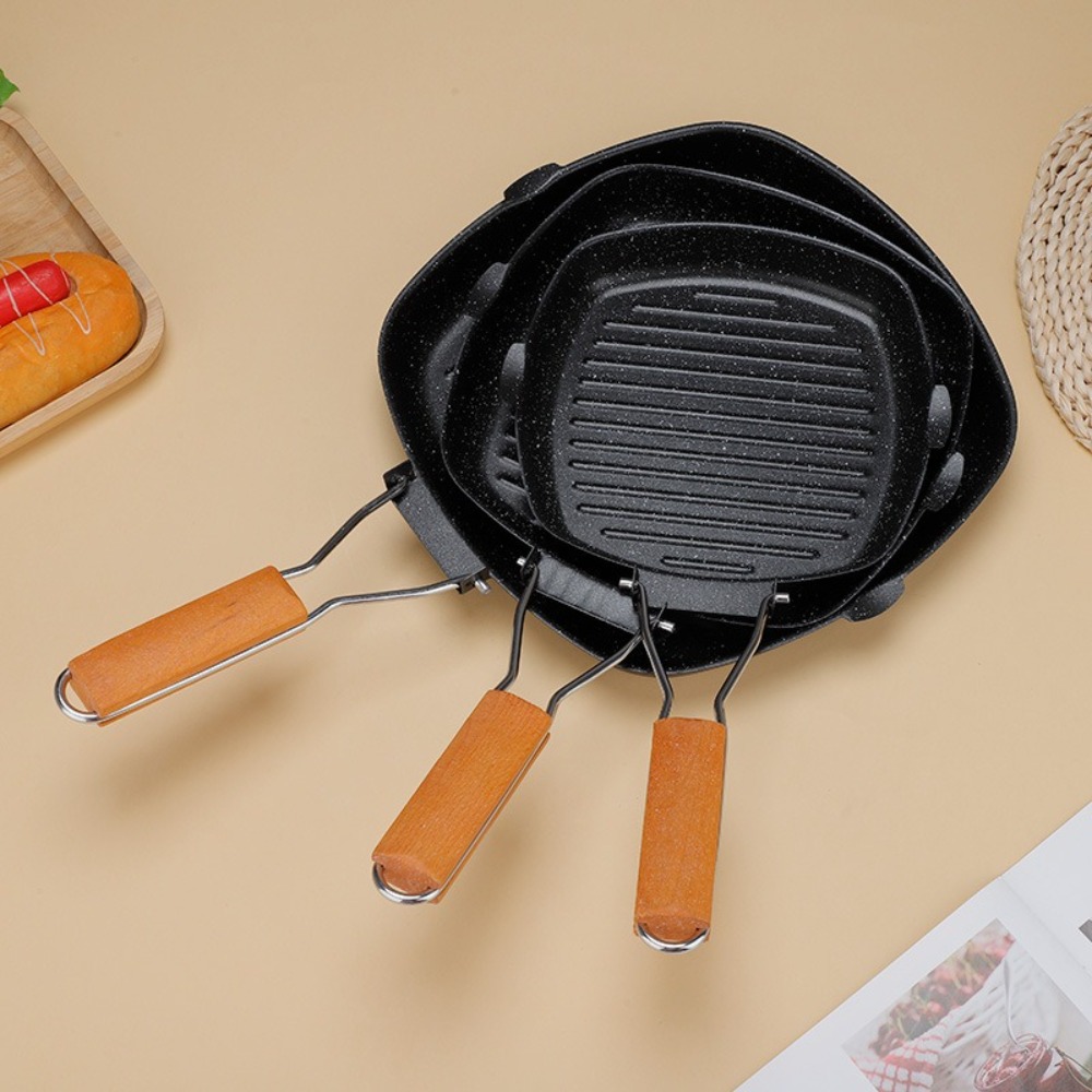 Kitchen Baking Tray Organiser - Portable Hand Forging Cast Iron Pan