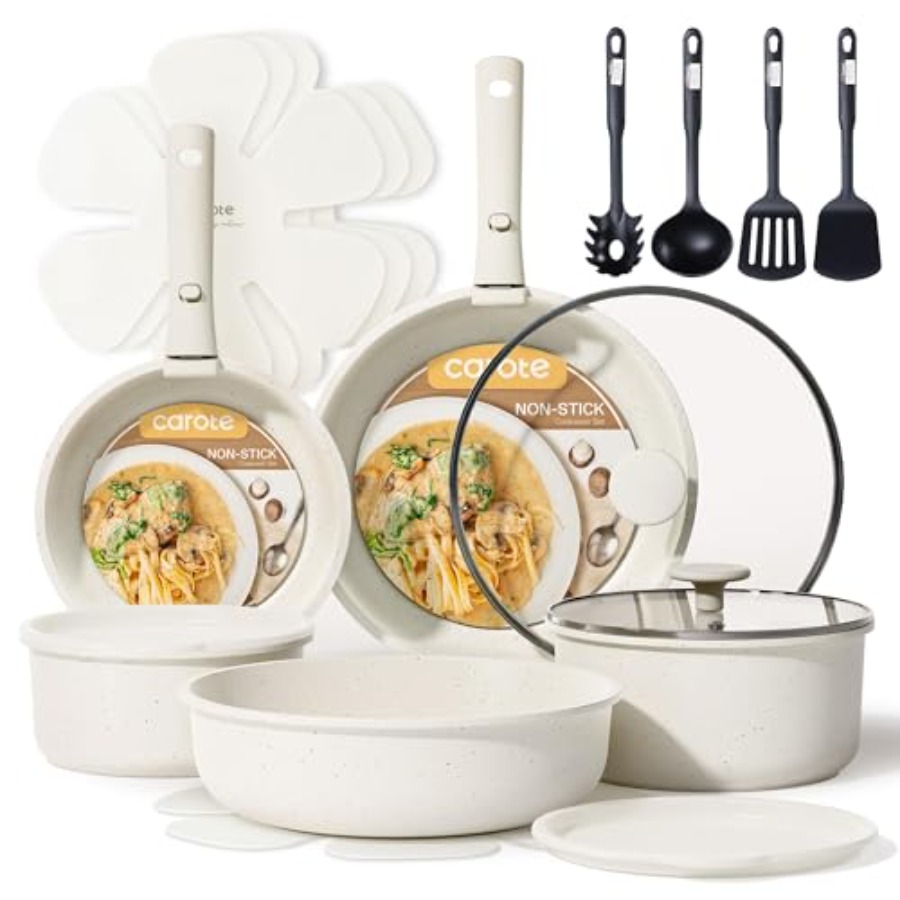 Kitchen Baking Pan Set - Pots and Pans Set, Nonstick Cookware