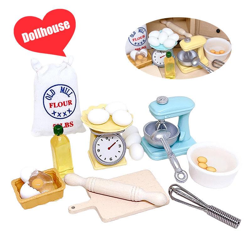 Kitchen For Baking - 1Set 1:12 Dollhouse Miniature Flour Egg