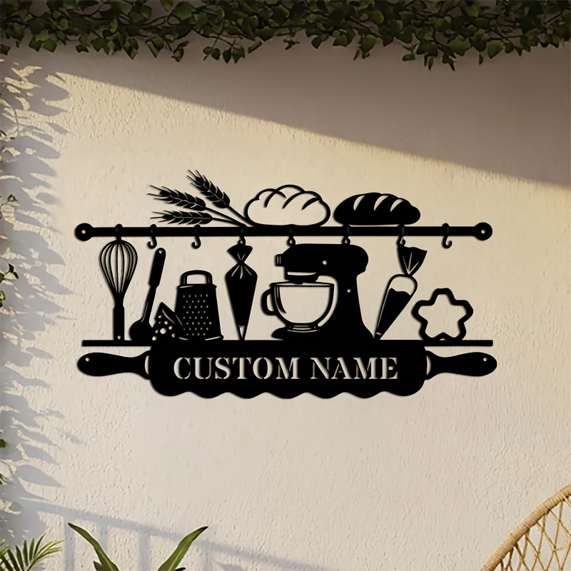 Kitchen Baking Wall Art - Personalized Kitchen Iron Wall Art, Baking