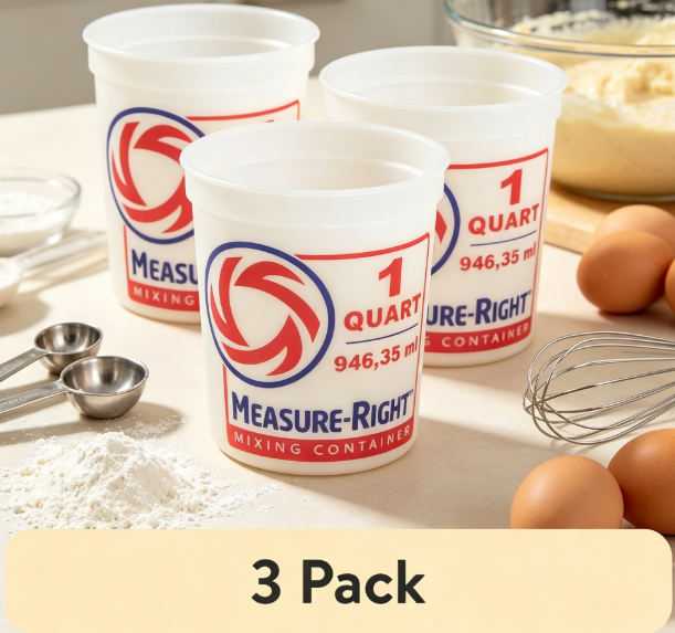 Kitchen For Baking - Round Plastic Mixing Container 1 Quart