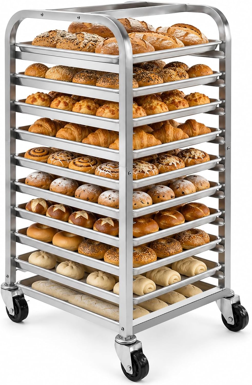 Kitchen Baking Cart - 10 Tier Stainless Steel Sheet Pan