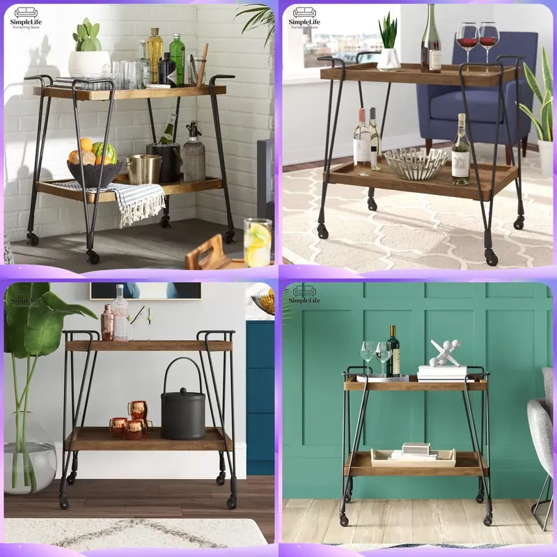 Kitchen Baking Cart - Kitchen Trolley with Wheels Rolling Cart