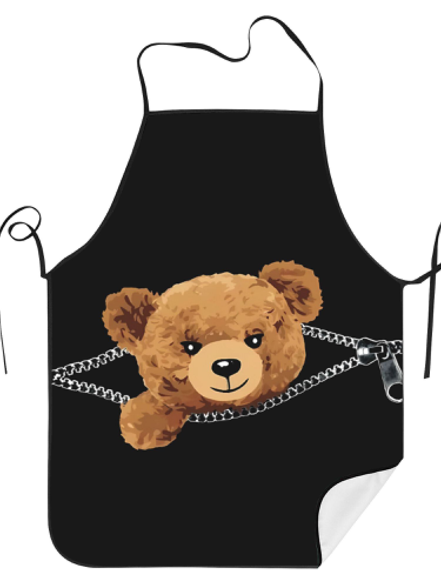 1pc Zipper Bear Apron Cute Ted - Kitchen Baking Background recension och pris