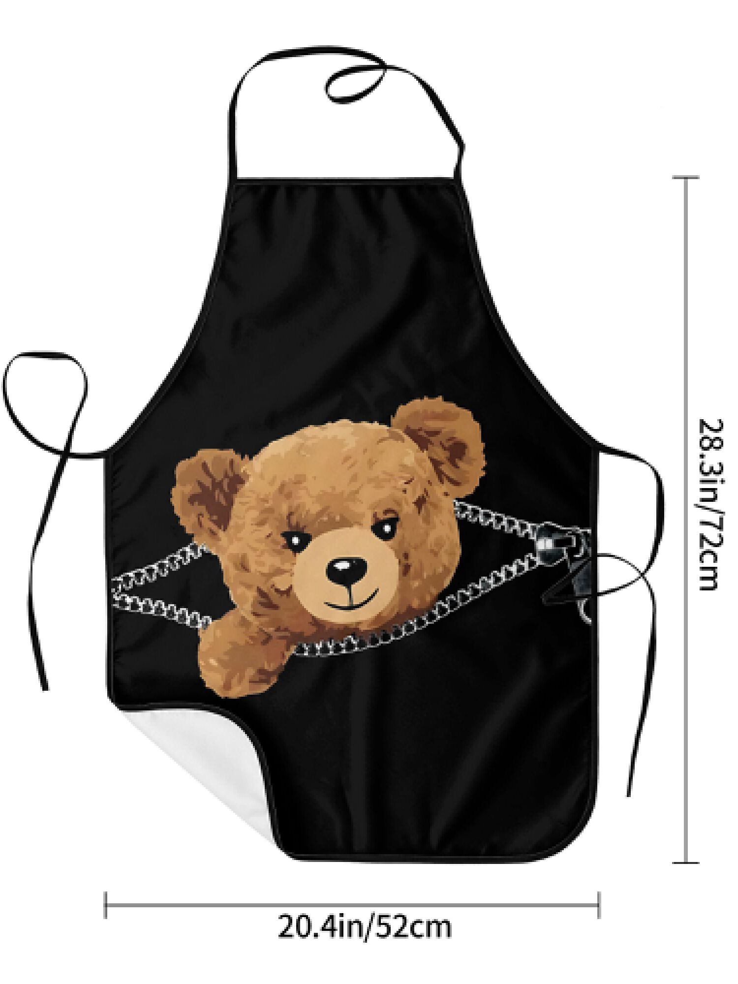 1pc Zipper Bear Apron Cute Ted - Kitchen Baking Background recension och pris