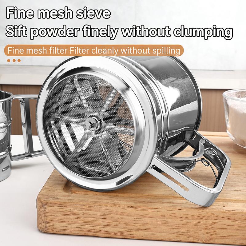 Stainless Steel Flour Sieve Cu - Baking Powder Kitchen recension och pris