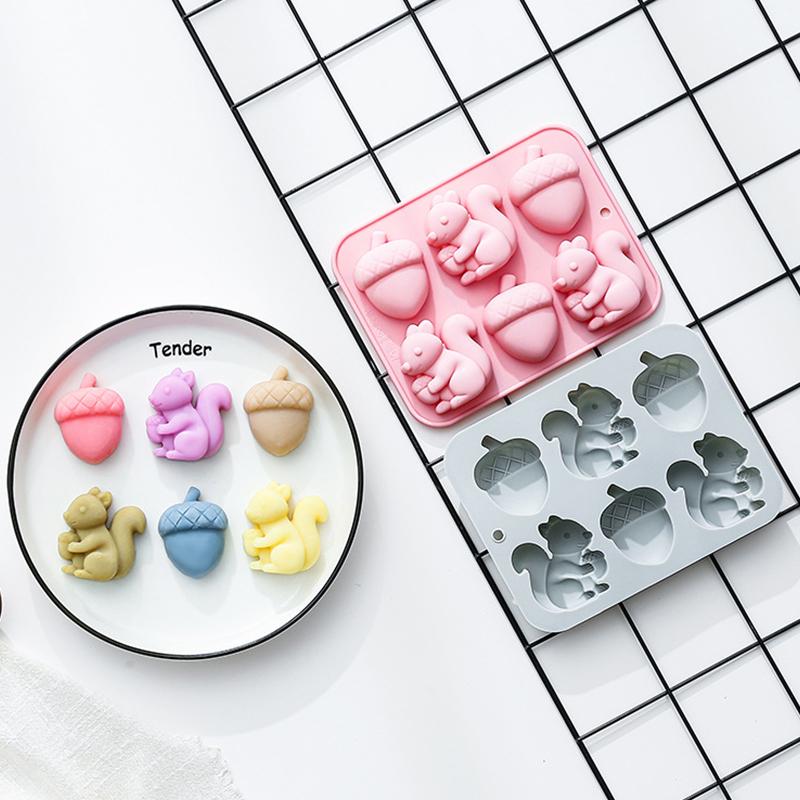 *6-hole Squirrel Oak Cake Sili - Silicone Cake Mold recension och pris