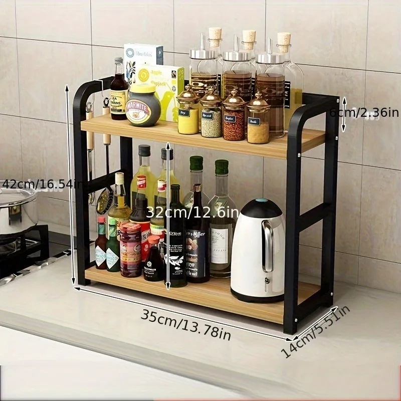 2-Tier Metal Countertop Shelf  - Kitchen Zo recension och pris