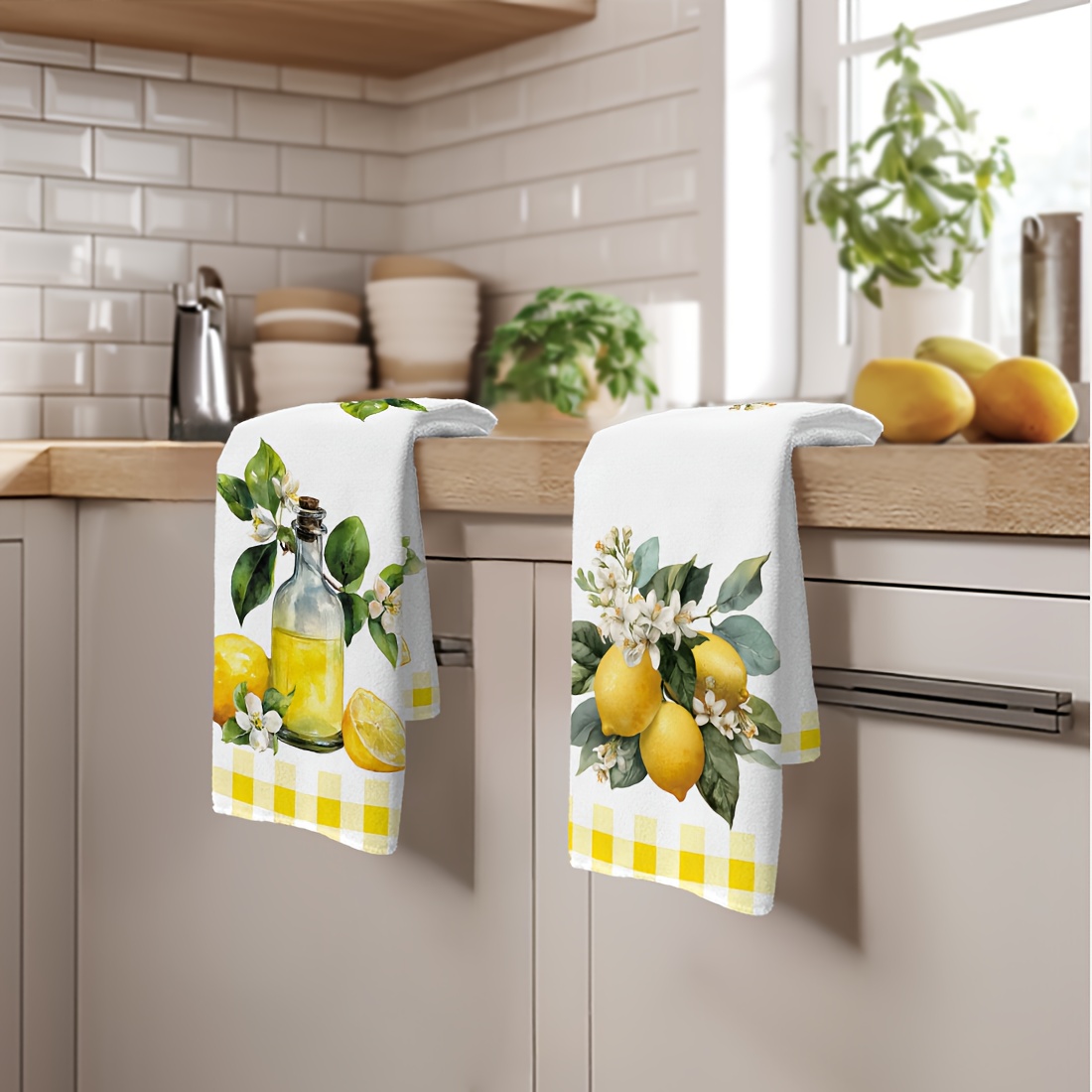 2Pcs, Lemon Floral Pattern Kit - Kitchen And Baking Life recension och pris