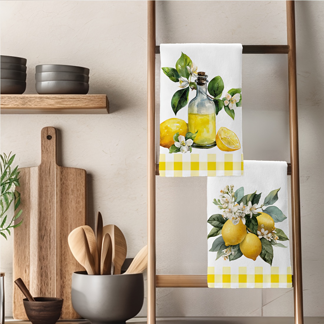 2Pcs, Lemon Floral Pattern Kit - Kitchen And Baking Life recension och pris