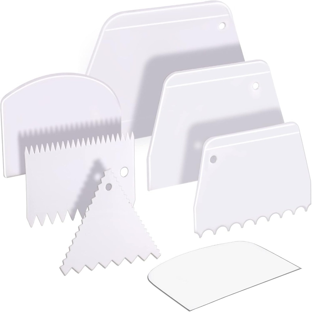 7 Pcs Kitchen Dough Scraper an - Kitchen Baking Decor recension och pris