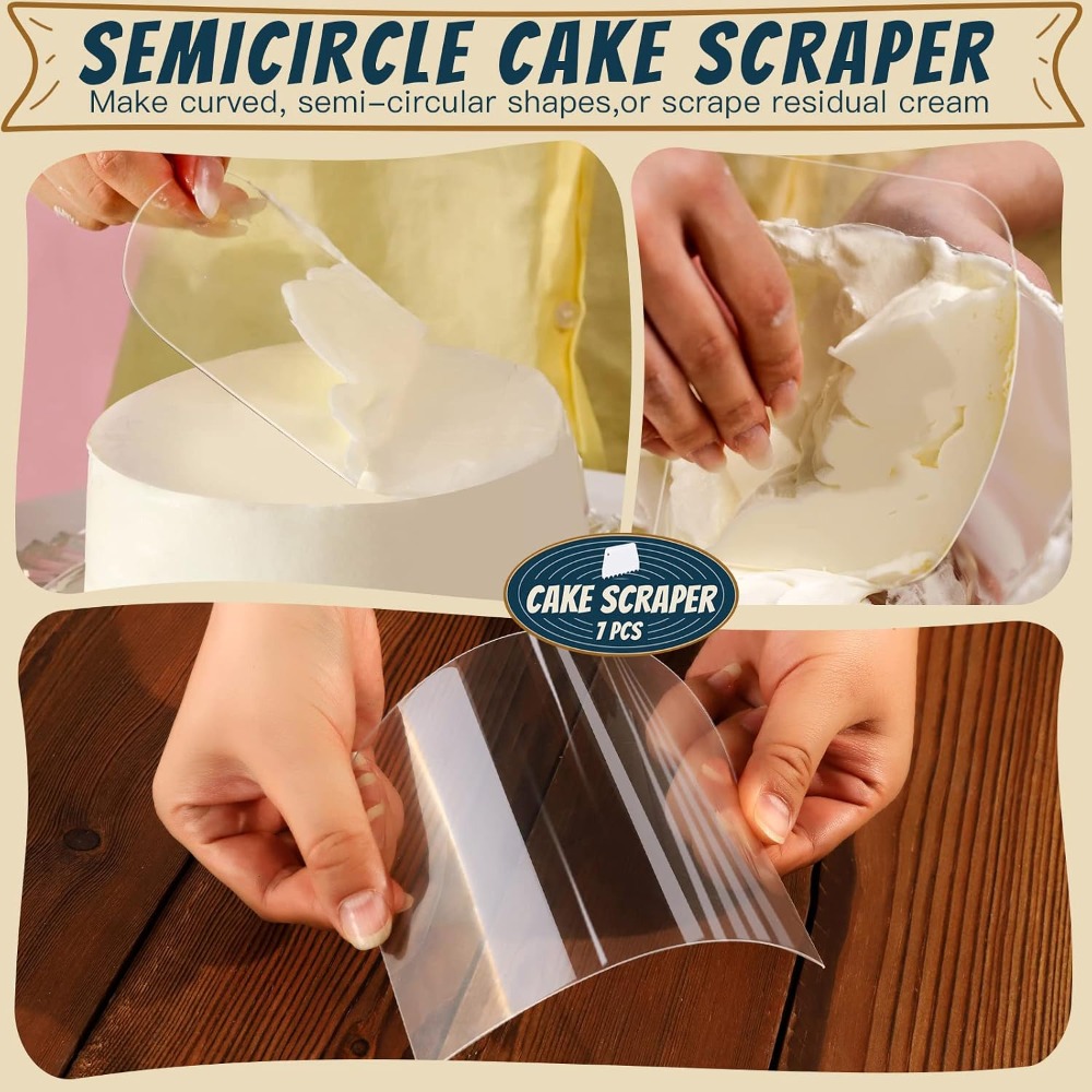 7 Pcs Kitchen Dough Scraper an - Kitchen Baking Decor recension och pris