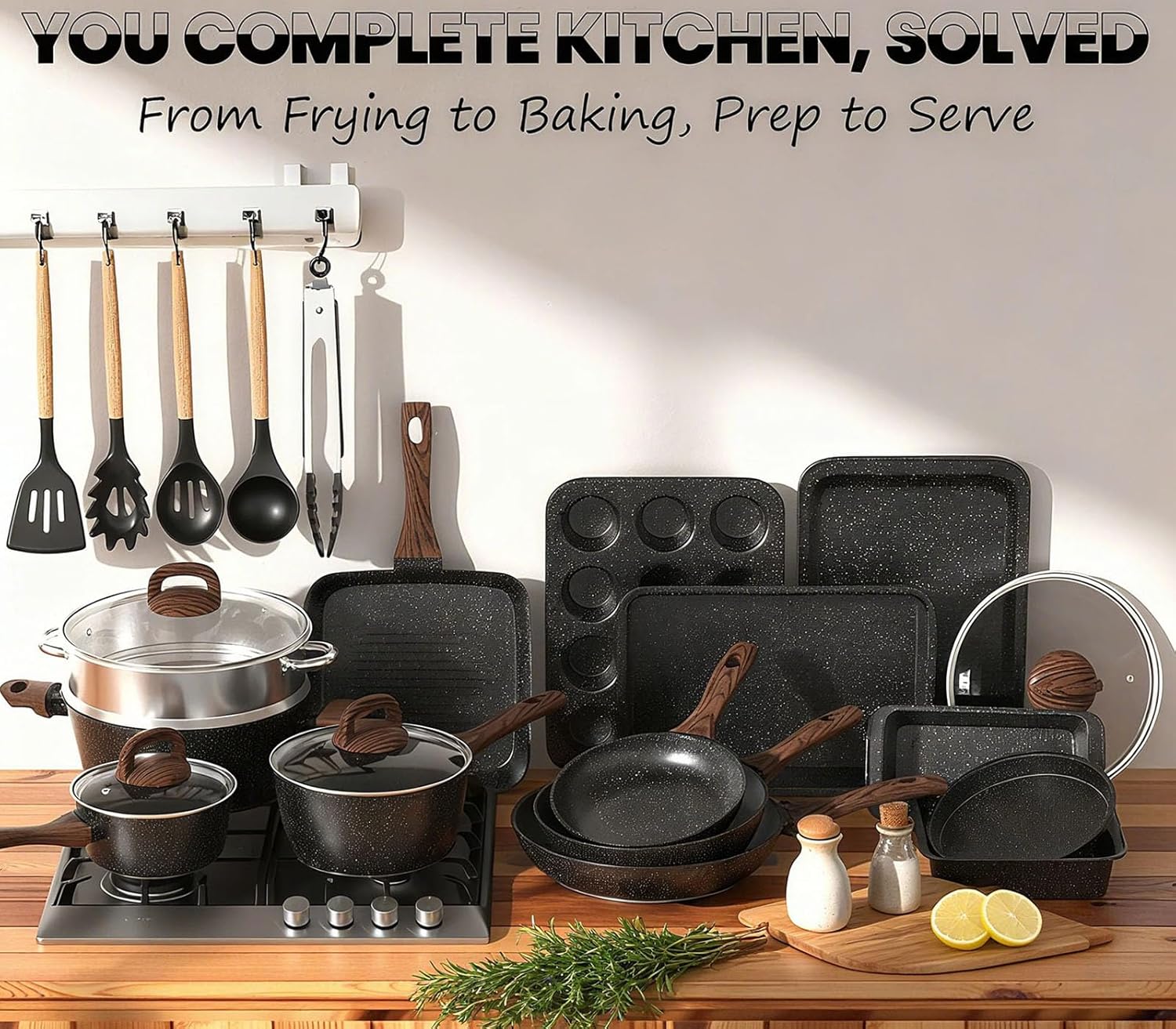 Pots and Pans Set Non Stick, 3 - Kitchen Baking Pan Set recension och pris