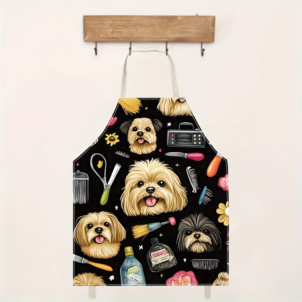 1pc Funny Dog Groomer Apron wi - Kitchen Baking Background recension och pris