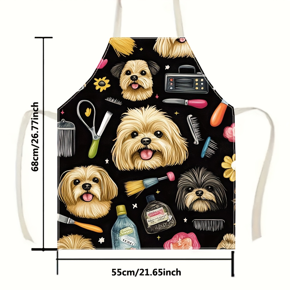 1pc Funny Dog Groomer Apron wi - Kitchen Baking Background recension och pris