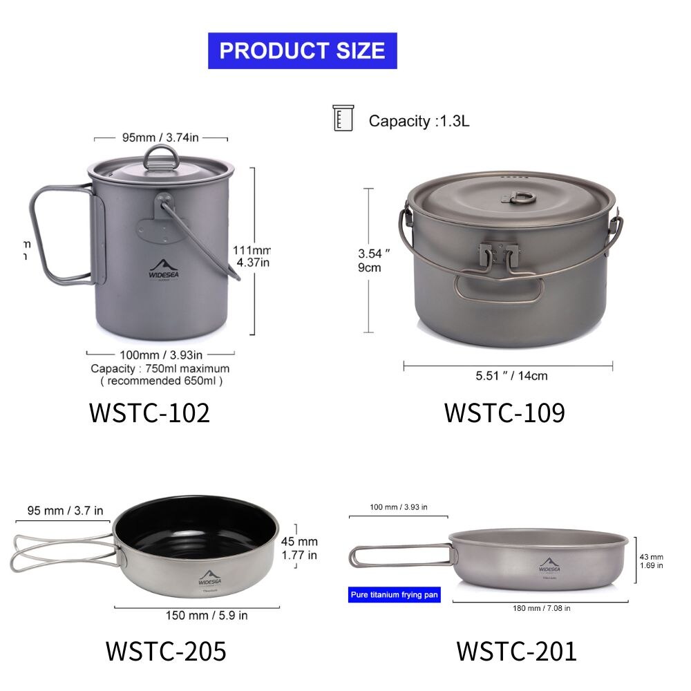 Widesea Camping Tableware Tita - Kitchen Baking Pan Set recension och pris
