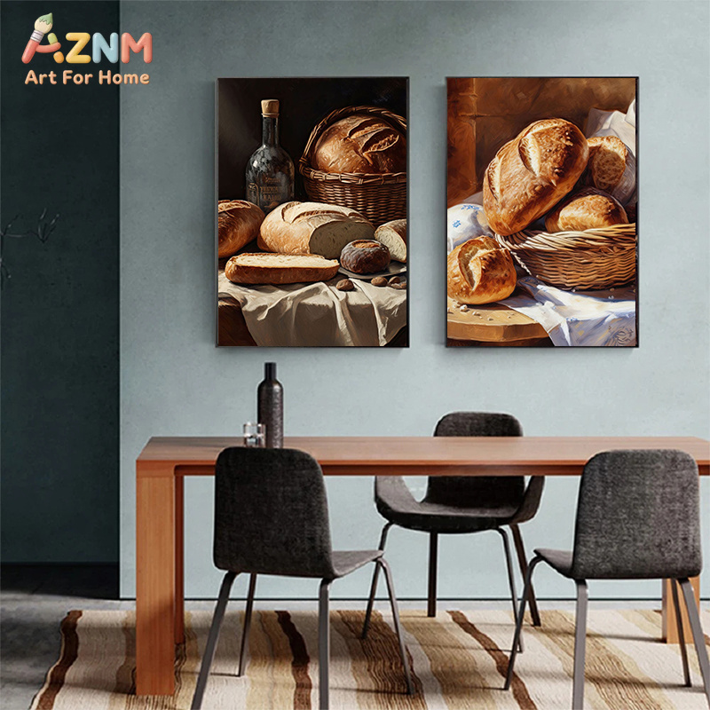 AZNM Realistic Fresh Baked Bre - Kitchen Baking Wall Art recension och pris