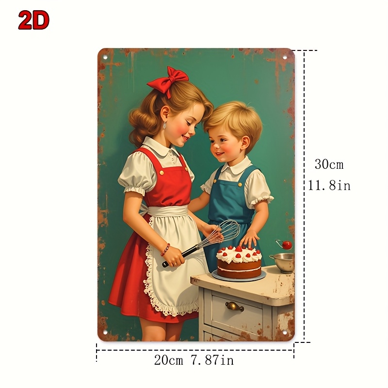 8x12Inch Metal Tin Sign Siblin - Kitchen Baking Wall Art recension och pris