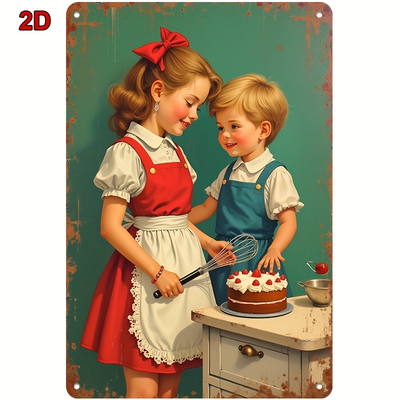 8x12Inch Metal Tin Sign Siblin - Kitchen Baking Wall Art recension och pris