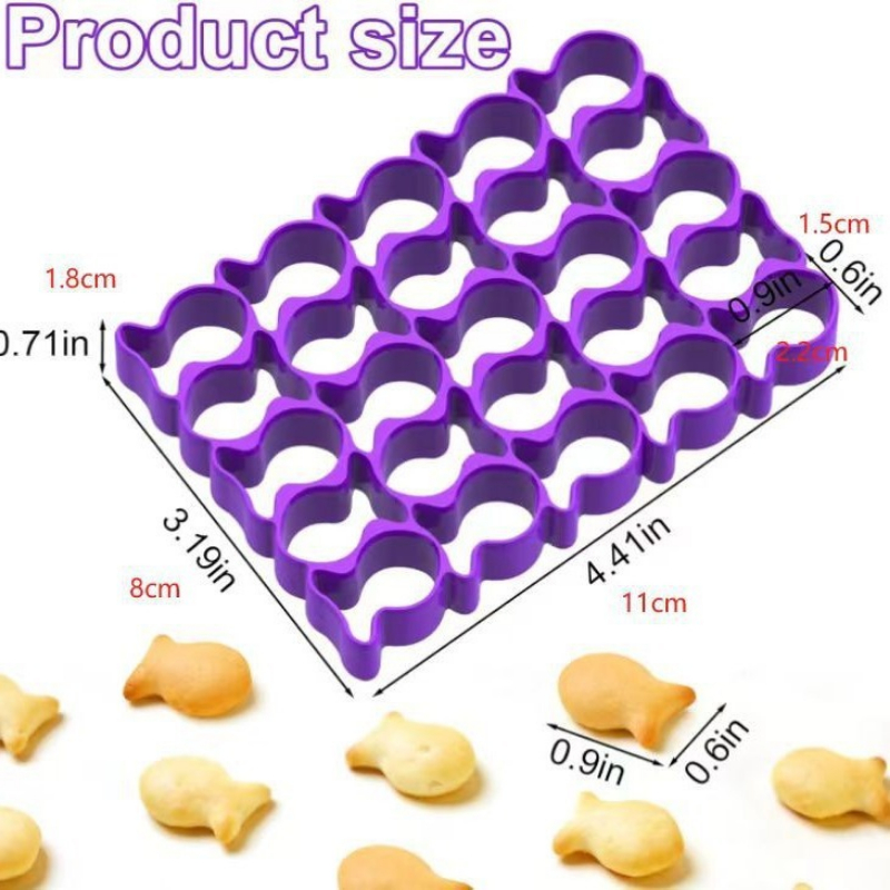 New 25 Grids Fish Biscuit Cutt - Mini Kitchen Baking recension och pris