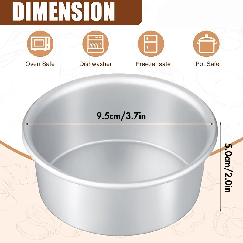 6/12Pcs Aluminum Mini Cake Pan - Kitchen Baking Pan Set recension och pris
