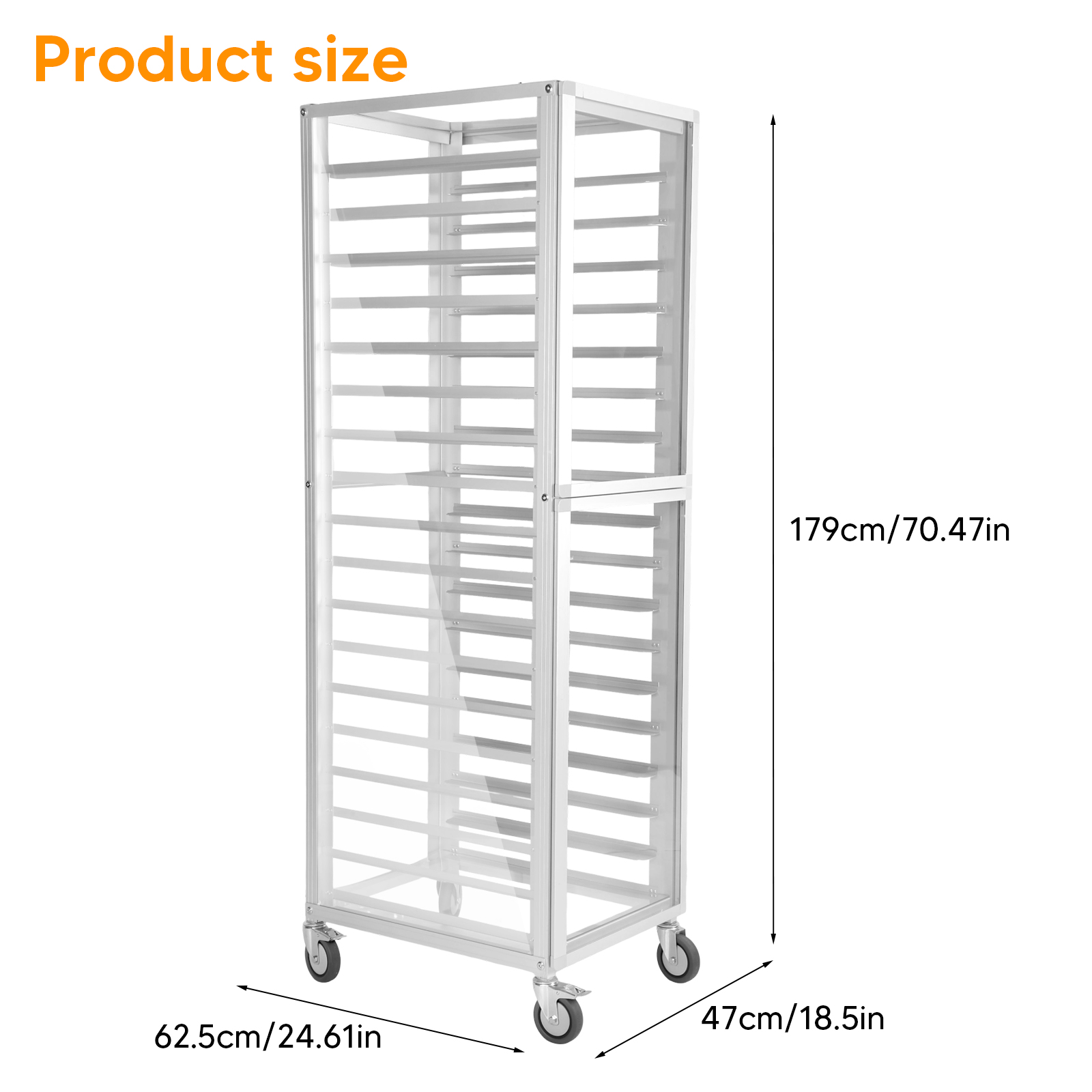 18 Tiers Commercial Bakery Rac - Kitchen Baking Cart recension och pris