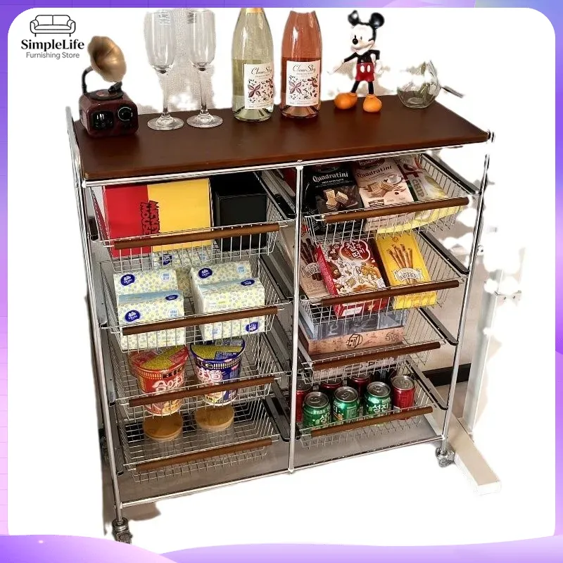 Retro Kitchen Cart with Wheels - Kitchen Baking Cart recension och pris