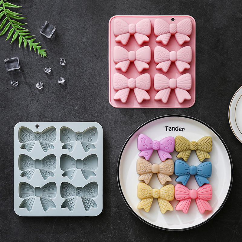 6 Cavities Bowknot Silicone Mo - Silicone Cake Mold recension och pris