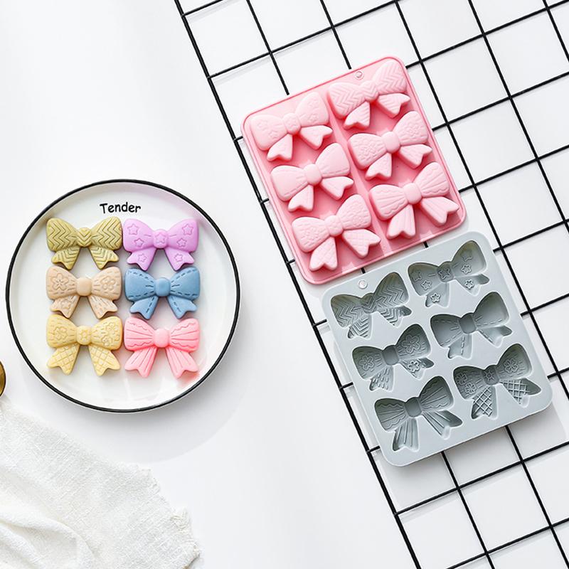 6 Cavities Bowknot Silicone Mo - Silicone Cake Mold recension och pris