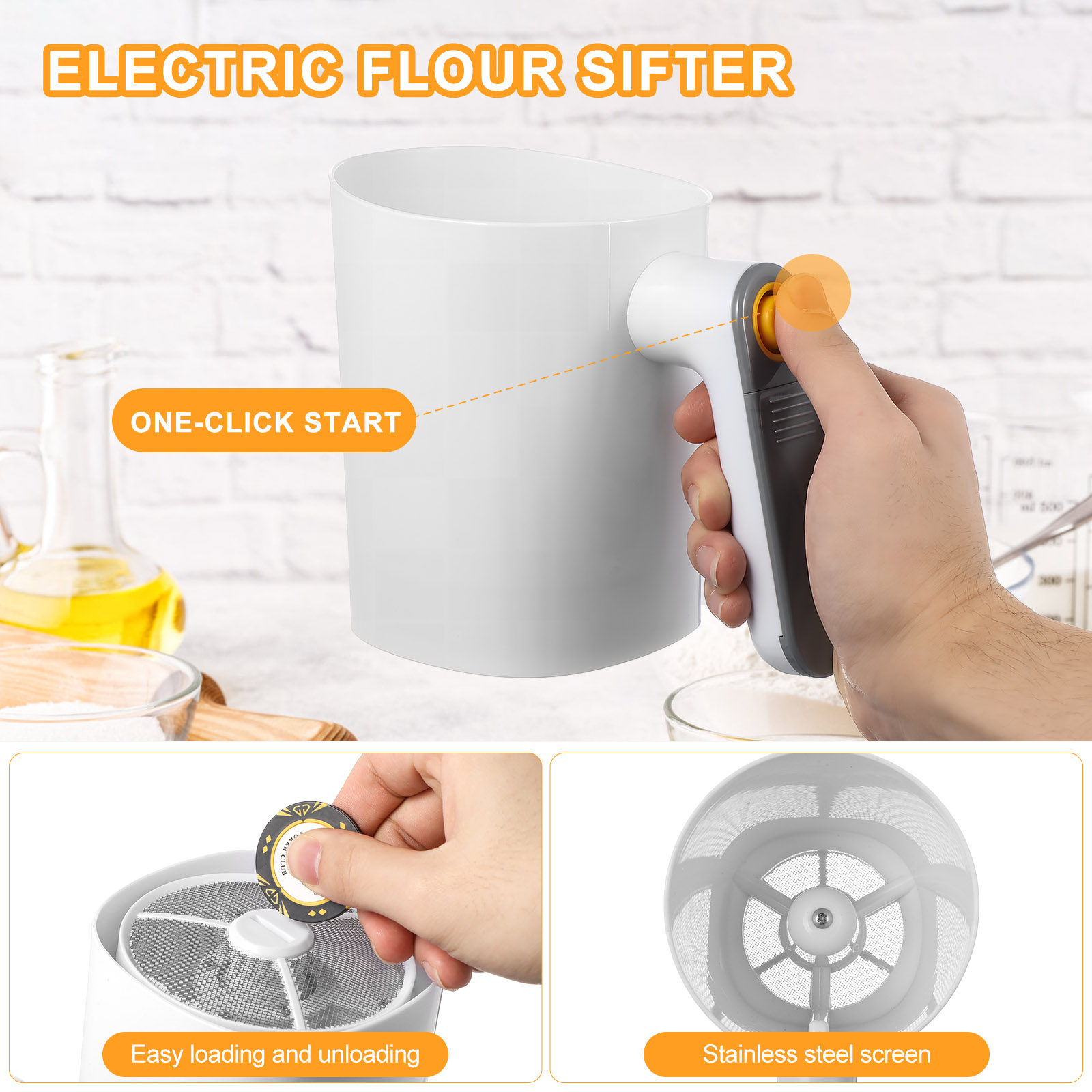 Electric Kitchen Sifter Handhe - Baking Powder Kitchen recension och pris