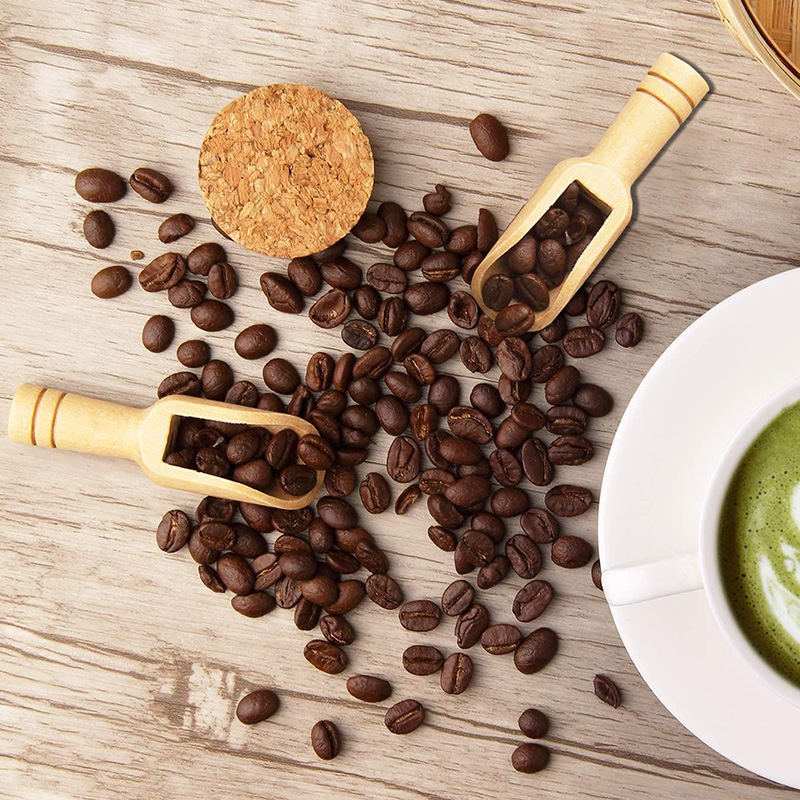 2/5PCS Wooden Coffee Scoop Set - Mini Kitchen Baking recension och pris