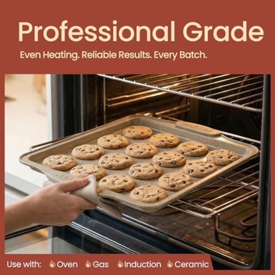 Deluxe 8-Piece Carbon Steel Ba - Kitchen Baking Pan Set recension och pris