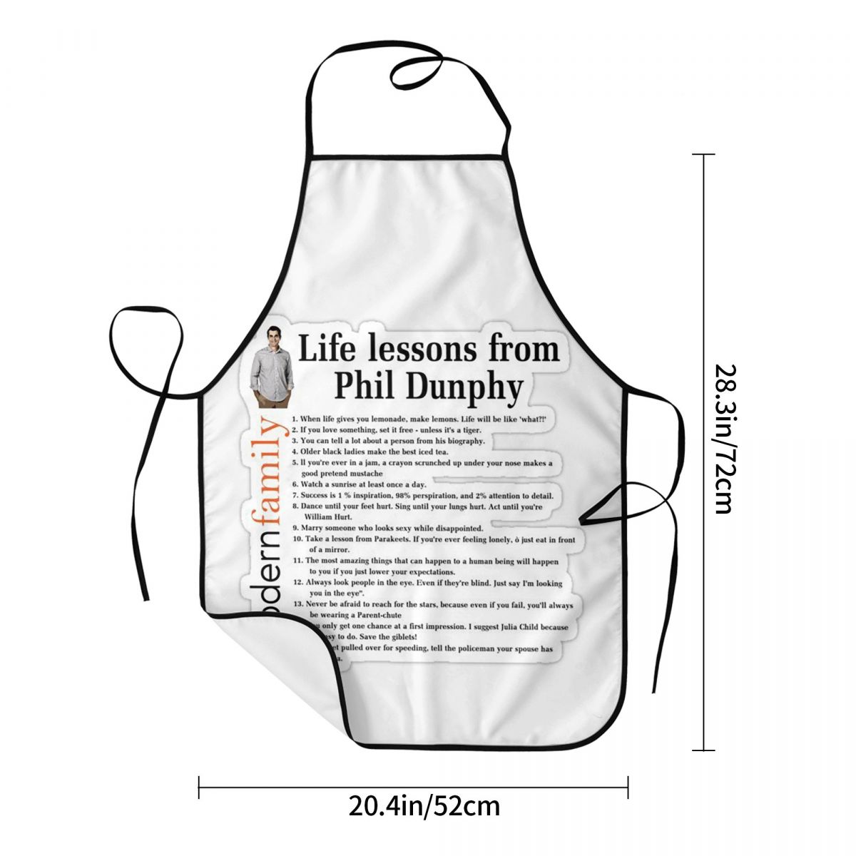 Life Lessons Phil Dunphy Apron - Kitchen And Baking Life recension och pris