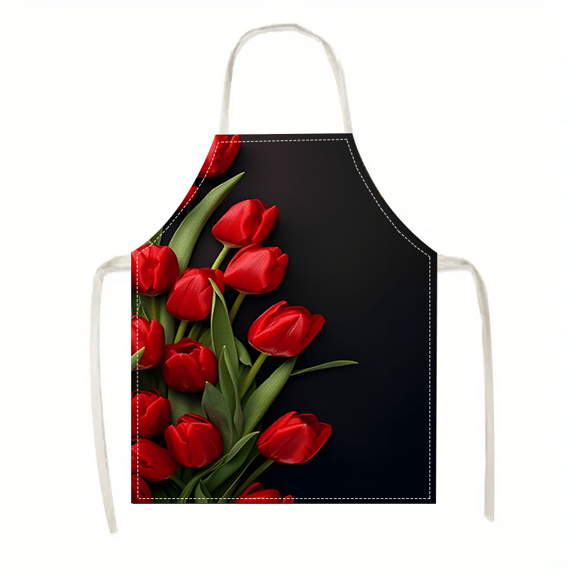 1pc Red Tulip Flower Black Bac - Kitchen Baking Background recension och pris
