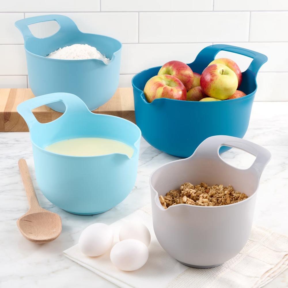 Nesting Plastic Mixing Bowls S - Kitchen Baking Utensils recension och pris