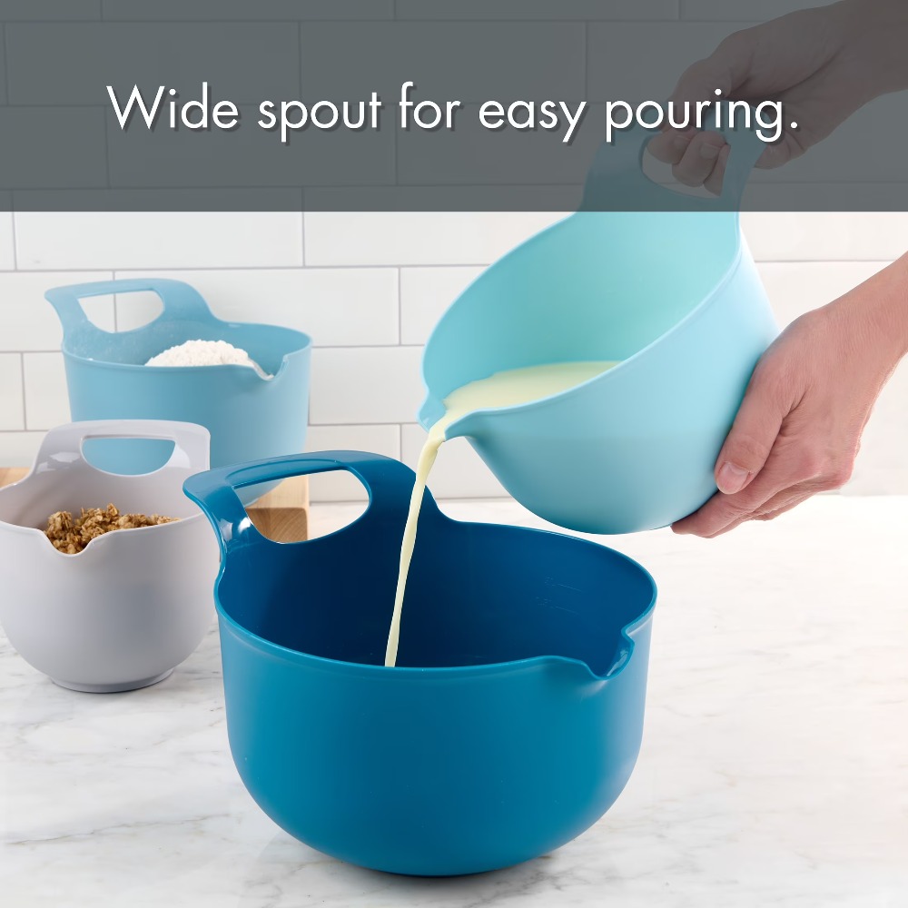 Nesting Plastic Mixing Bowls S - Kitchen Baking Utensils recension och pris