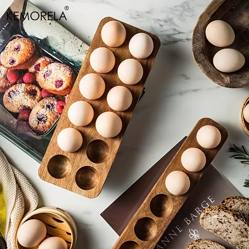 KEMORELA 1PCS Modern Wooden Eg - Kitchen Baking Tray Organiser recension och pris
