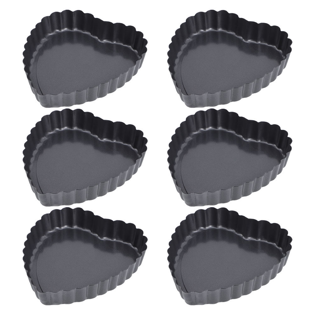 6Pcs Heart Shape Tart Pan Set  - Mini Kitchen Baking recension och pris
