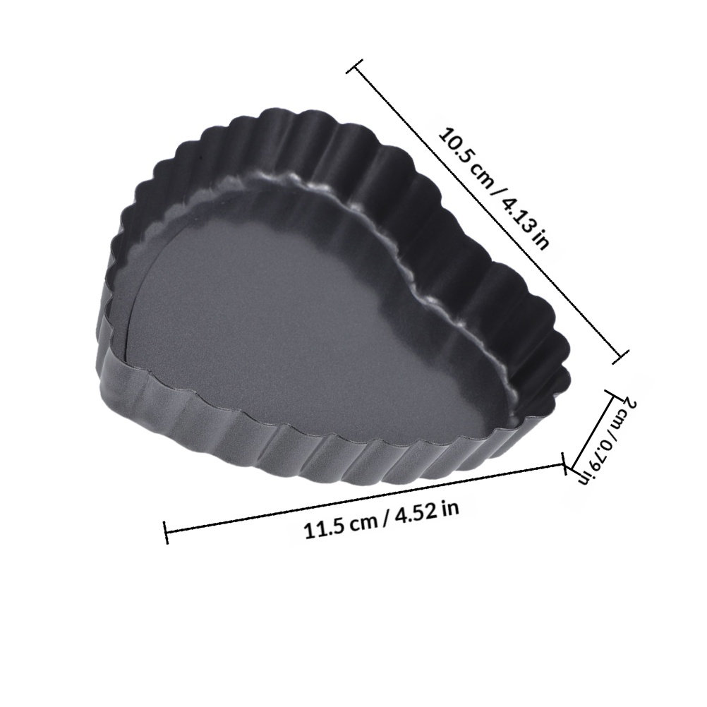 6Pcs Heart Shape Tart Pan Set  - Mini Kitchen Baking recension och pris
