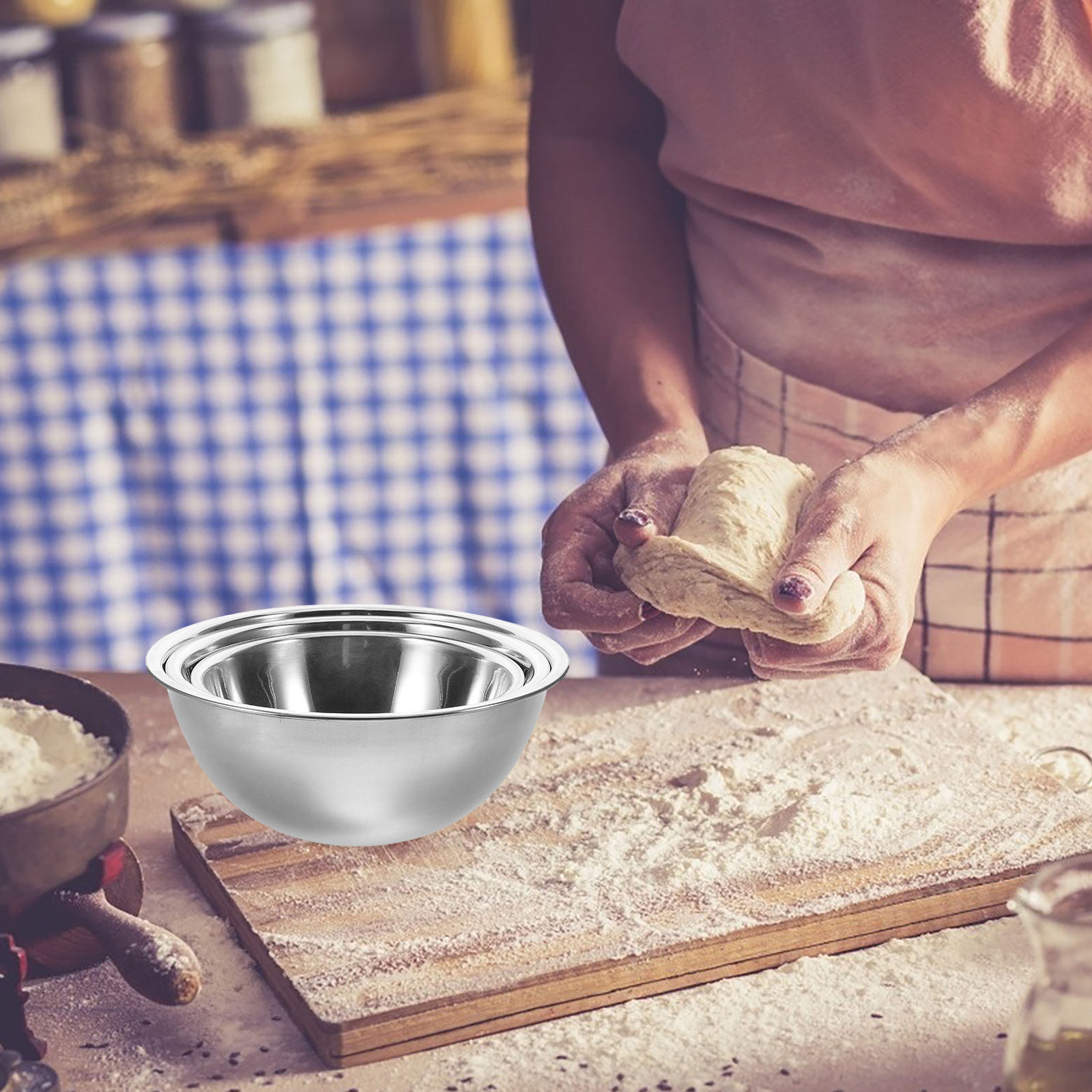 3Pcs Stainless Steel Mixing Bo - Baking Kitchen Set recension och pris