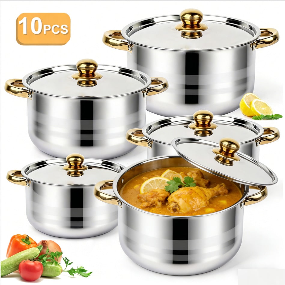 Stainless Steel Pot Set Modern - Kitchen Baking Pan Set recension och pris